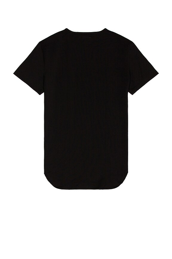 view 2 of 3 Crew Elongated T-Shirt in black