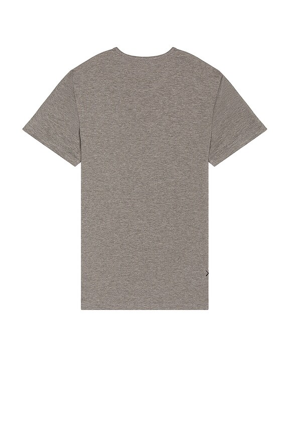 view 2 of 3 Crew Split Hem T-Shirt in Heather Grey