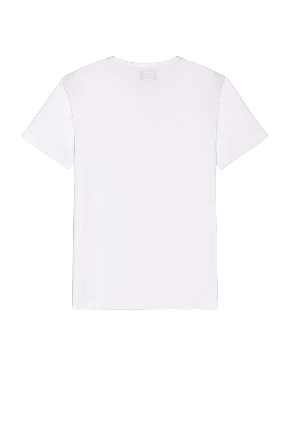 view 2 of 3 Henley Curve-Hem T-Shirt in white