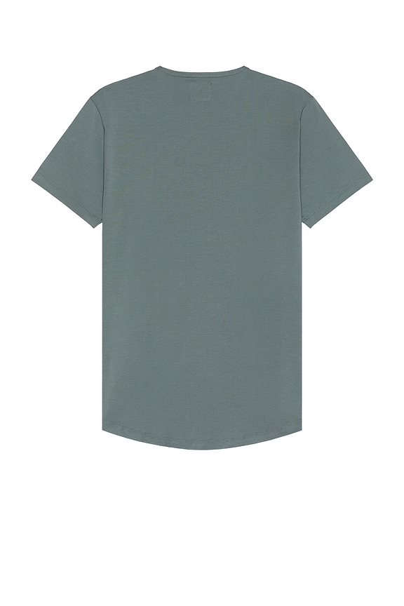 view 2 of 3 AO Curve Hem Tee in Sage