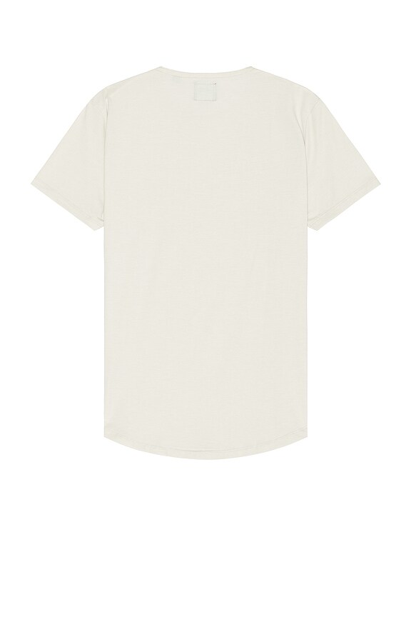 view 2 of 3 AO Curve Hem Tee in Ecru