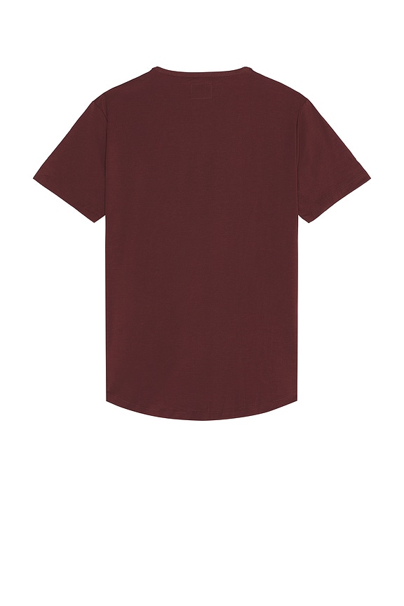 view 2 of 3 Curve Hem Tee in Deep Cranberry
