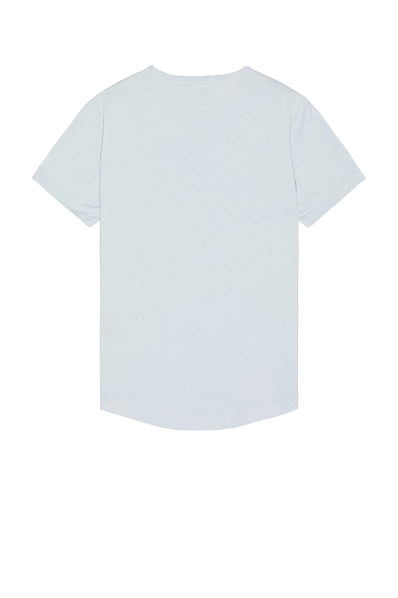 view 2 of 4 AO Curve Hem Tee in Oxford Blue