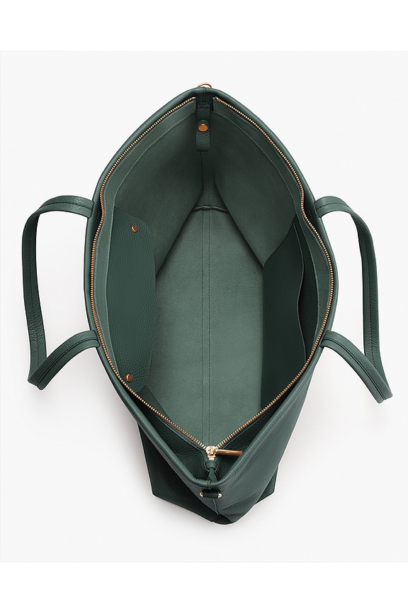 view 2 of 6 Classic Easy Zipper Tote Bag in Bottle Green