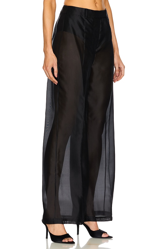 view 2 of 6 PANTALON EN SOIE in Black