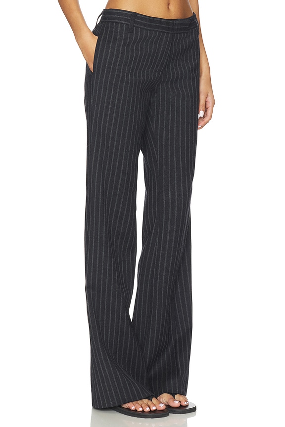 view 2 of 6 Stefan Chalkstripe Wool Pants in Navy & Grey