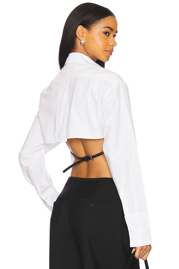 view 1 of 5 Emmett Belt Back Shirt in White
