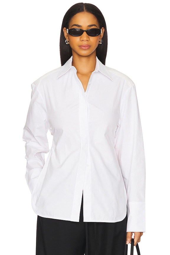 view 2 of 5 Emmett Belt Back Shirt in White