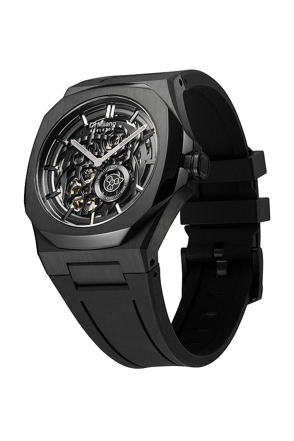 view 2 of 4 Skeleton Steel 41.5mm Watch in Jet Black