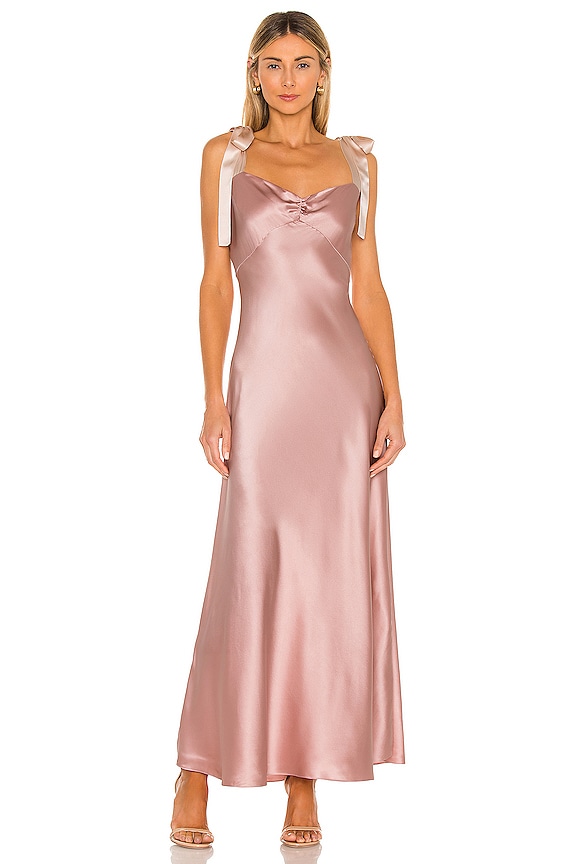 dannijo dress with bow tie straps
