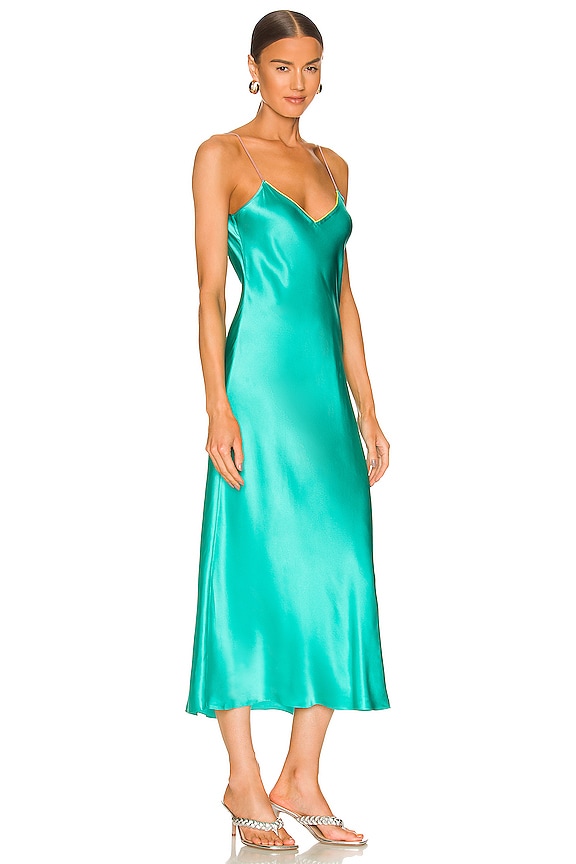 view 2 of 3 ROBE MIDI in Neon Turquoise