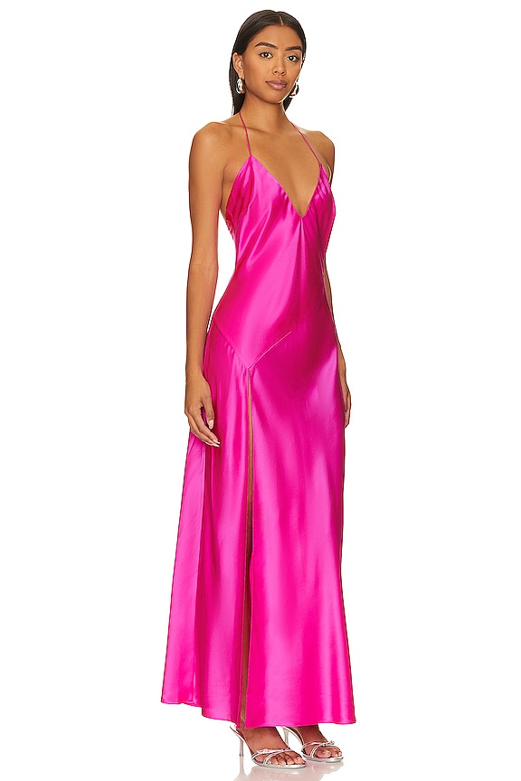 view 2 of 3 ROBE LONGUE DOS NAGEUR in Hot Fuschia