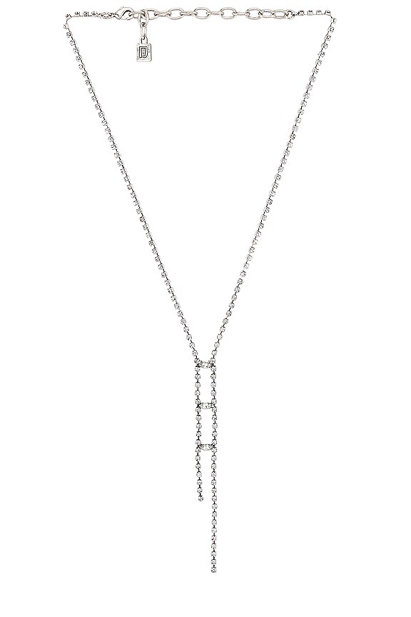 view 1 of 2 Olivia Lariat in Silver in Crystal