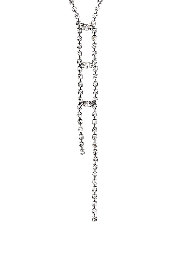 view 2 of 2 Olivia Lariat in Silver in Crystal