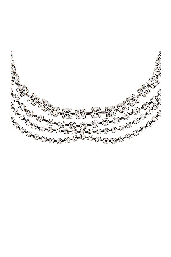 view 2 of 2 Arabella Necklace in Silver in Crystal