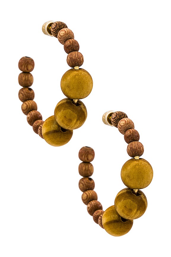 view 2 of 3 Chiara Earrings in Wood