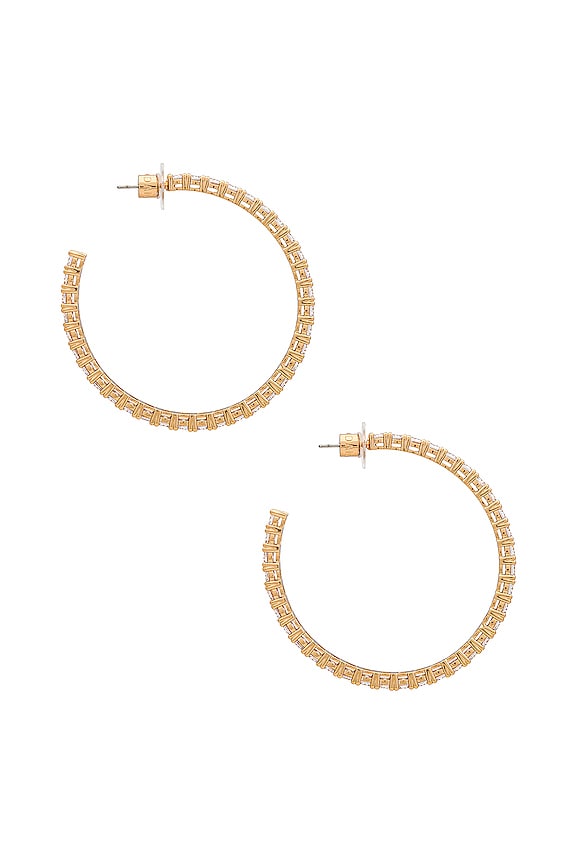 view 2 of 3 Gemaeux Hoops in Crystal