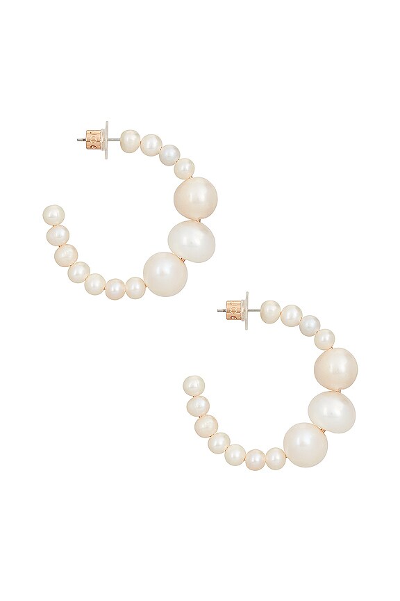 view 2 of 3 PENDIENTES CHIARA in Pearl