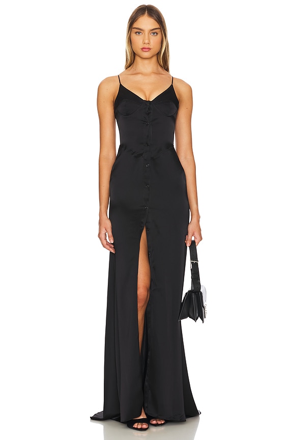 view 2 of 4 Satin Cami Dress in Black