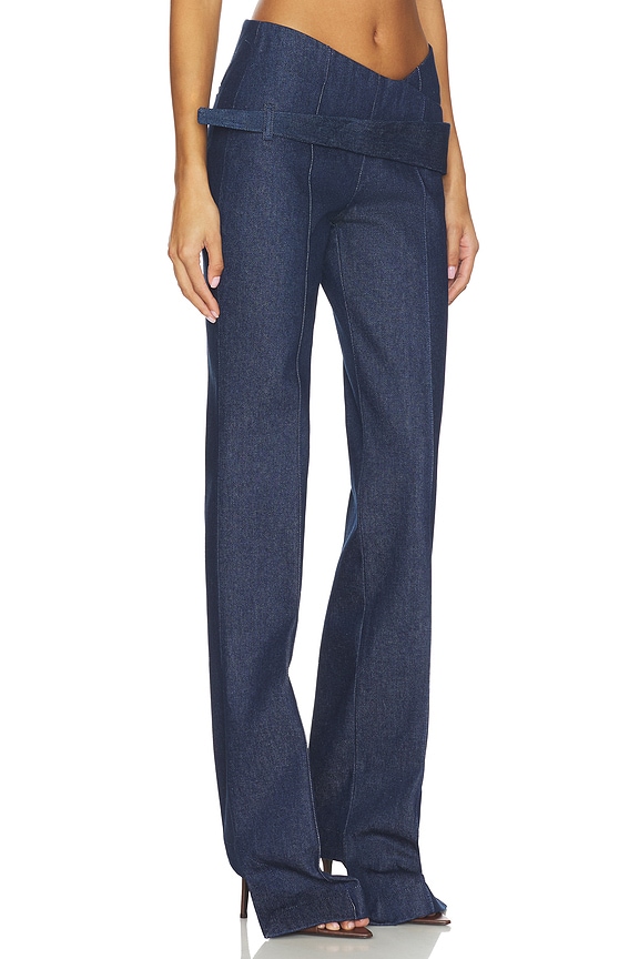 view 2 of 6 Asymmetric Waist Trouser in Indigo