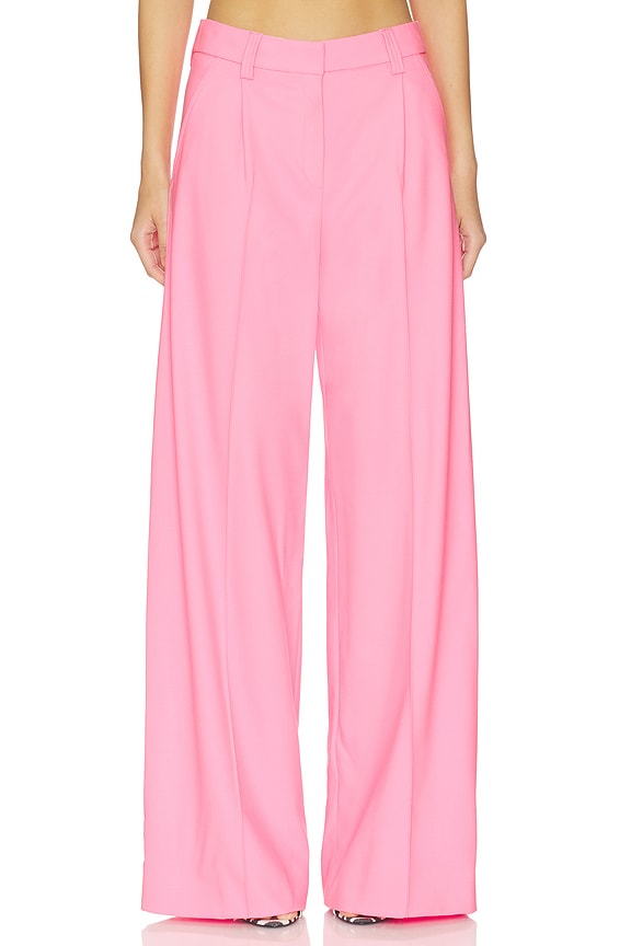 view 1 of 6 Wide Leg Tailored Trouser in Pink