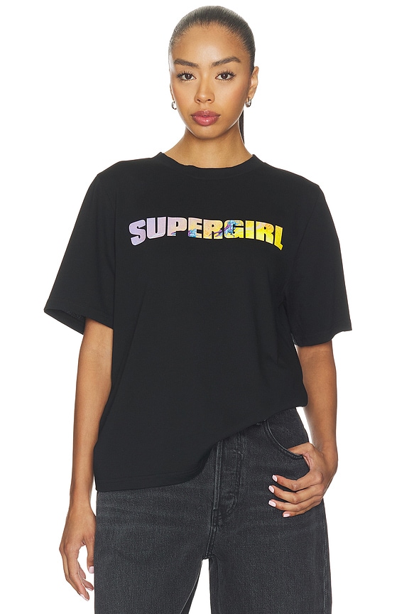 view 2 of 4 CAMISETA SUPERGIRL PRINT SHORT SLEEVE in Black