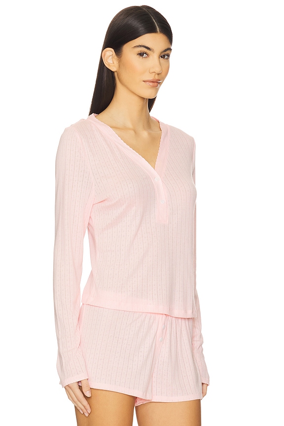 view 2 of 4 Pointelle Sleep Top in Blush