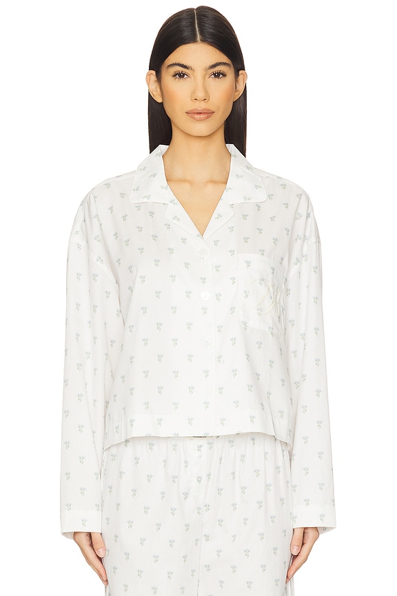 view 2 of 6 Elizabeth Sleep Top in Powder Blue