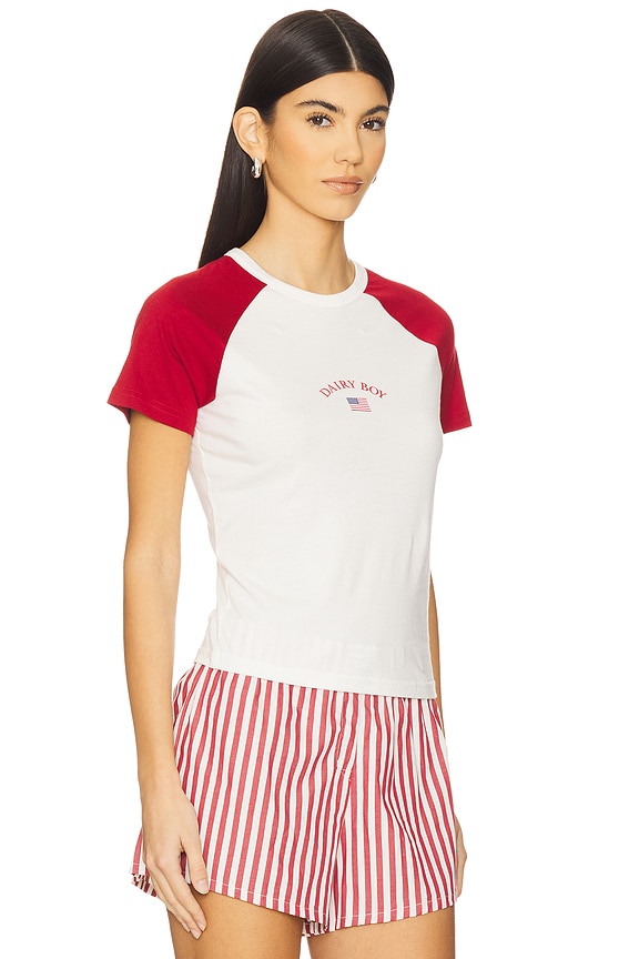 view 2 of 4 x REVOLVE Heritage Baseball Tee in Cherry