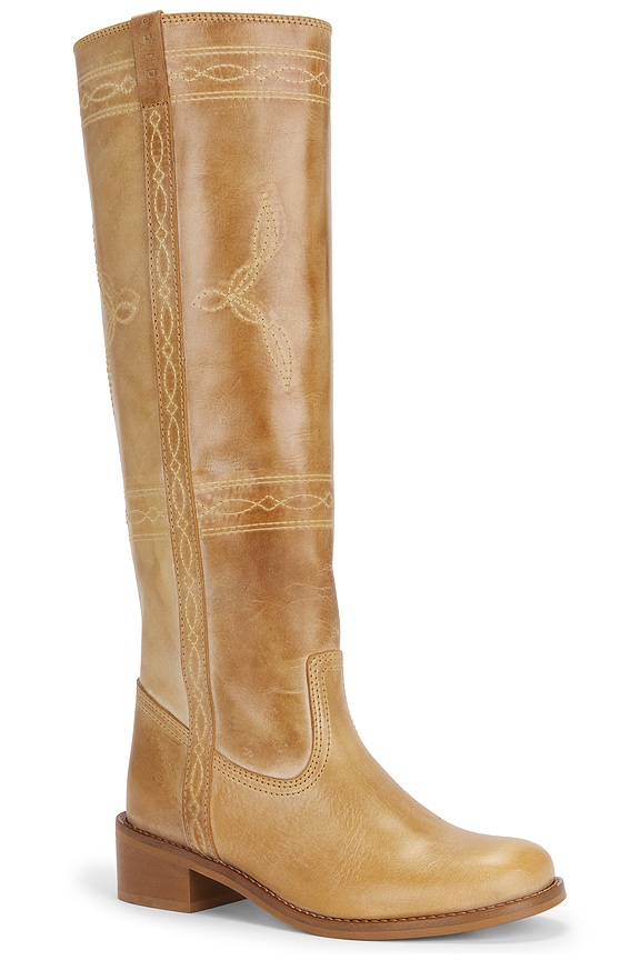 view 2 of 5 BOTA ANN GAUCHO WITH WESTERN STITCHING in Light Tan Escovado