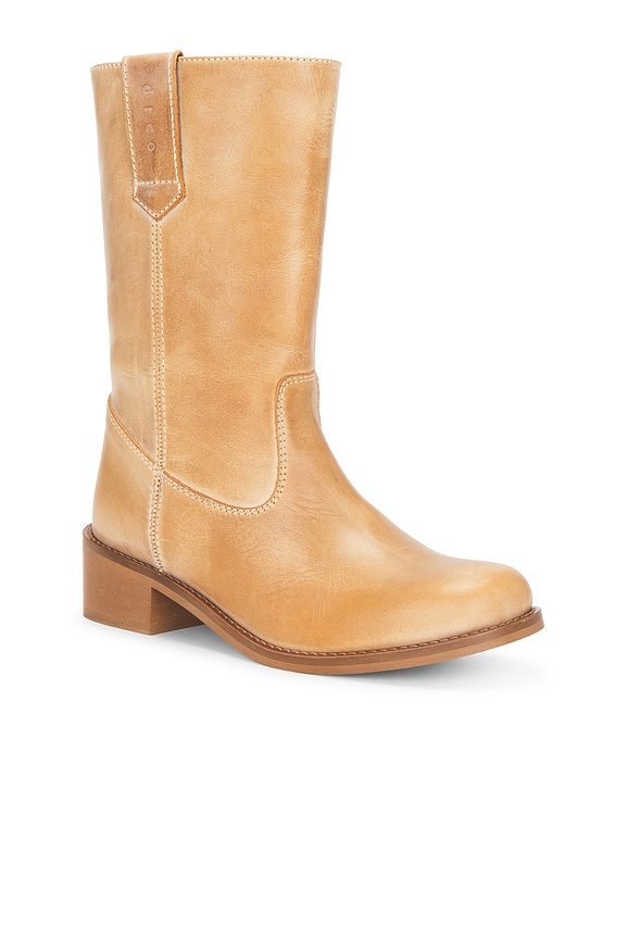 view 2 of 5 Julia Gaucho Boot in Light Tan Escovado