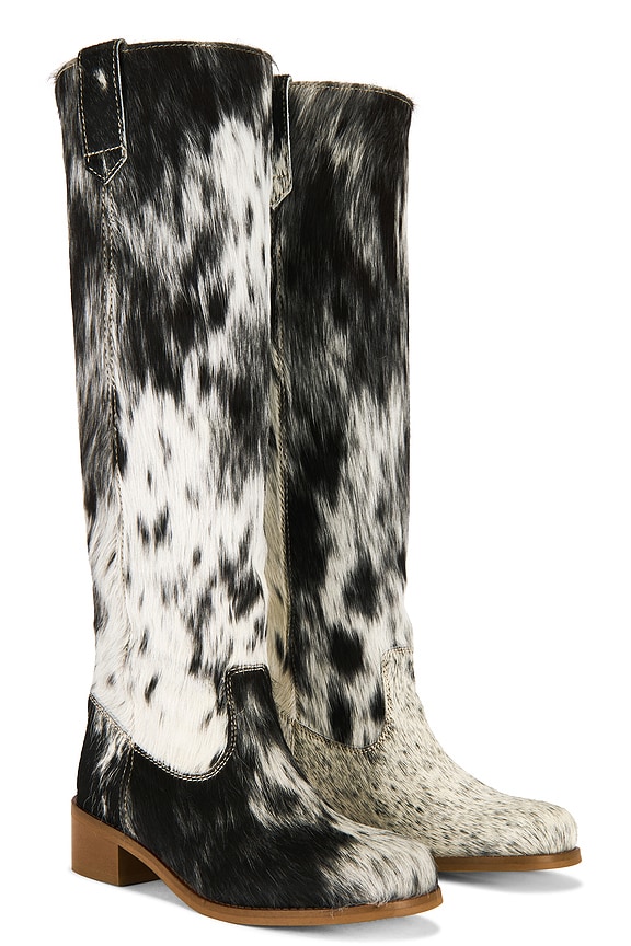 view 2 of 5 Ann Gaucho Boot in Black & White
