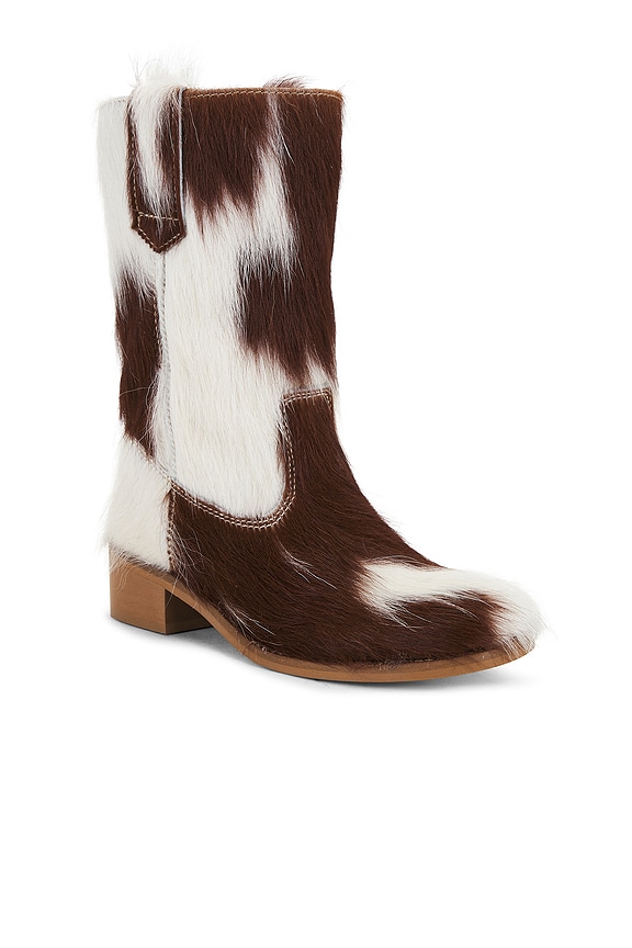 view 2 of 5 Julia Fur Gaucho Boot in Brown Shades