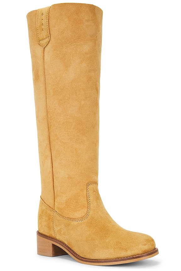 view 2 of 5 BOTTINES ANN SHEARLING GAUCHO in Dark Tan