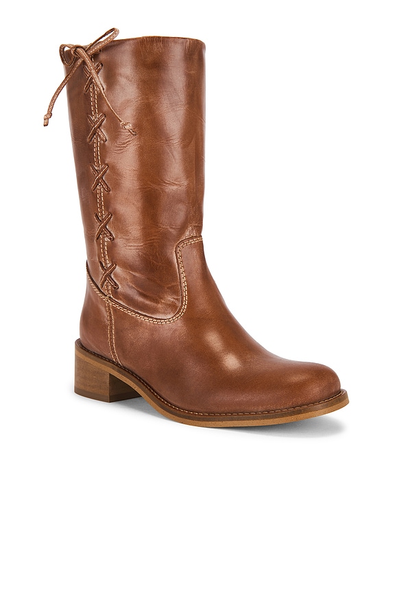 view 2 of 5 BOTA JULIA GAUCHO BOOT WITH SIDE LACES in Cognac