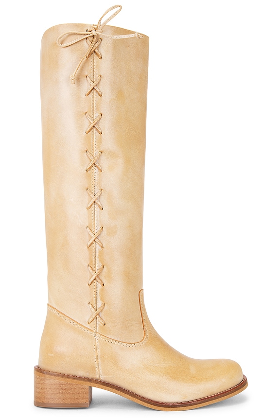 view 1 of 5 ANN GAUCHO WITH SIDE LACES ブーツ in Light Tan