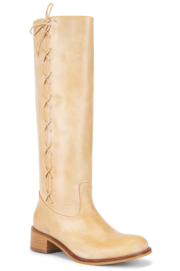 view 2 of 5 ANN GAUCHO WITH SIDE LACES ブーツ in Light Tan