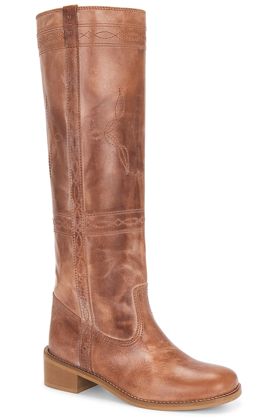 view 2 of 5 Ann Western Stitch Gaucho Boot in Cognac