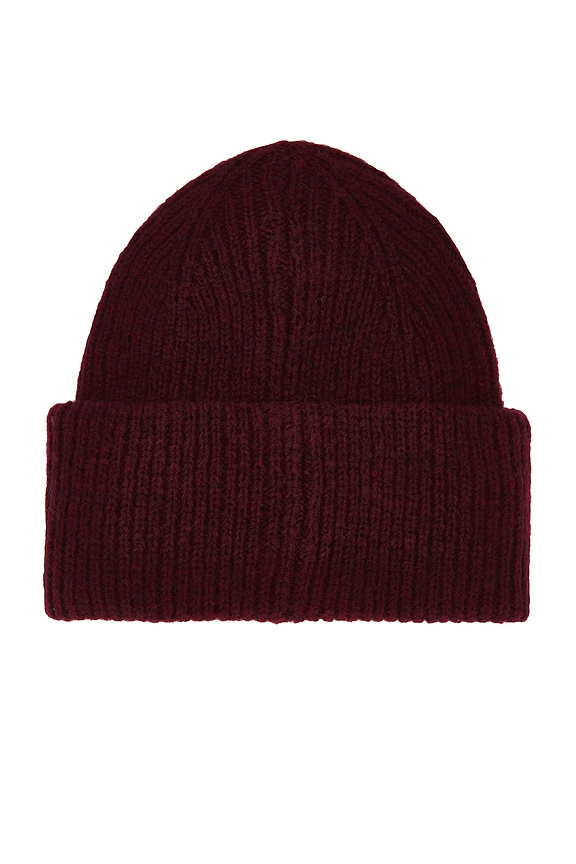 view 2 of 2 DM Logo Beanie in Burgundy