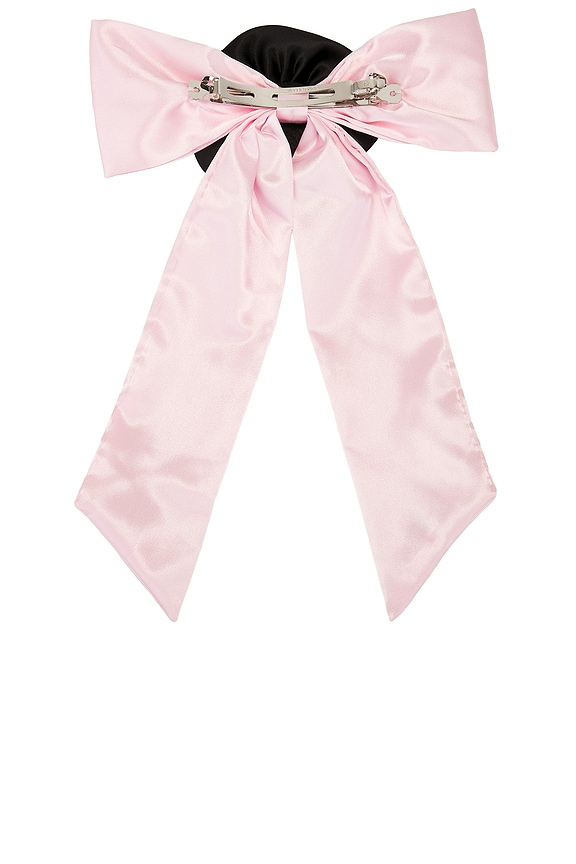 view 2 of 2 Rosette Bow Clip in Pink
