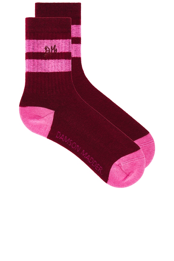 view 1 of 2 Calf Length Socks in Red
