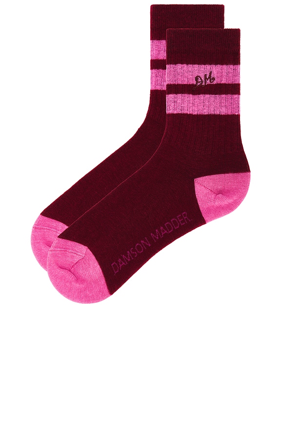 view 2 of 2 Calf Length Socks in Red