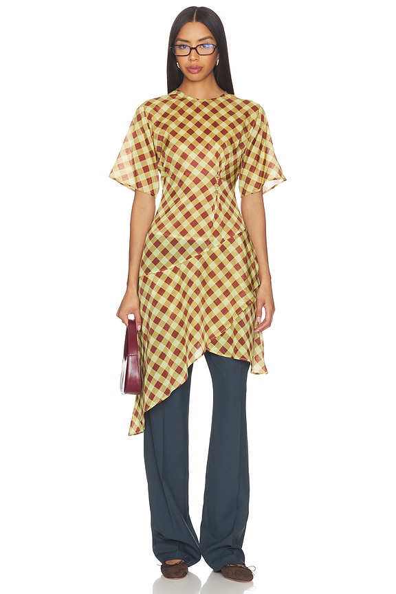 view 2 of 4 Harmony Midi Dress in Chocolate Avocado Gingham