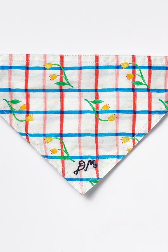 view 2 of 2 Pet Neckerchief in Tulip Check