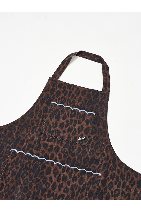 view 2 of 2 Scallop Apron in Dark Leopard