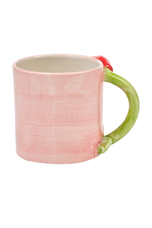 view 2 of 3 HAND PAINTED TULIP HANDLE MUG マグ in Pink