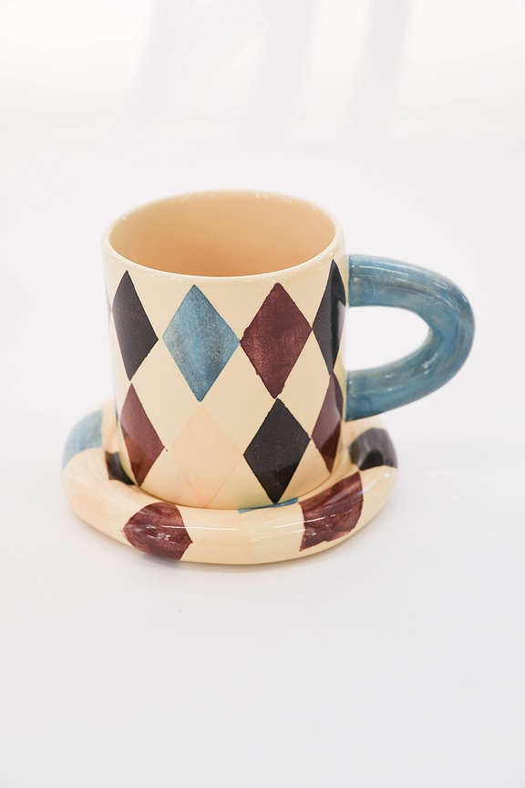 view 2 of 3 Chubby Saucer in Harlequin