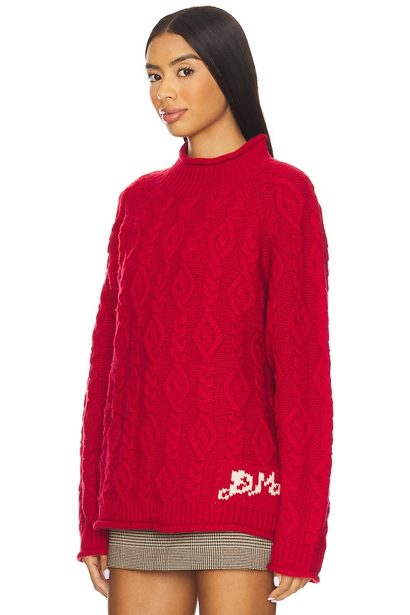 view 2 of 4 Ffion Stitch Interest Jumper in Red