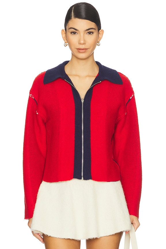 view 2 of 5 Bibi Reversible Cardigan in Red