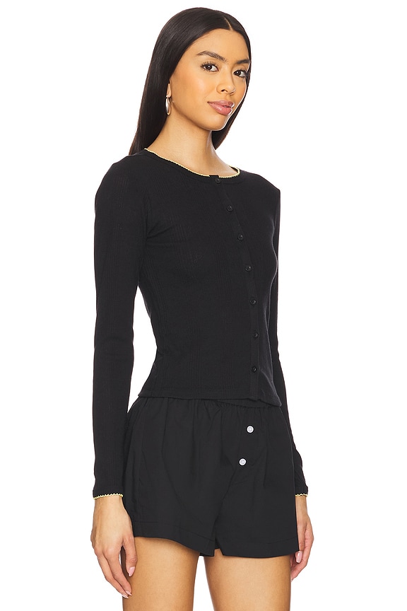 view 2 of 4 Sybil Pointelle Cardi in Black